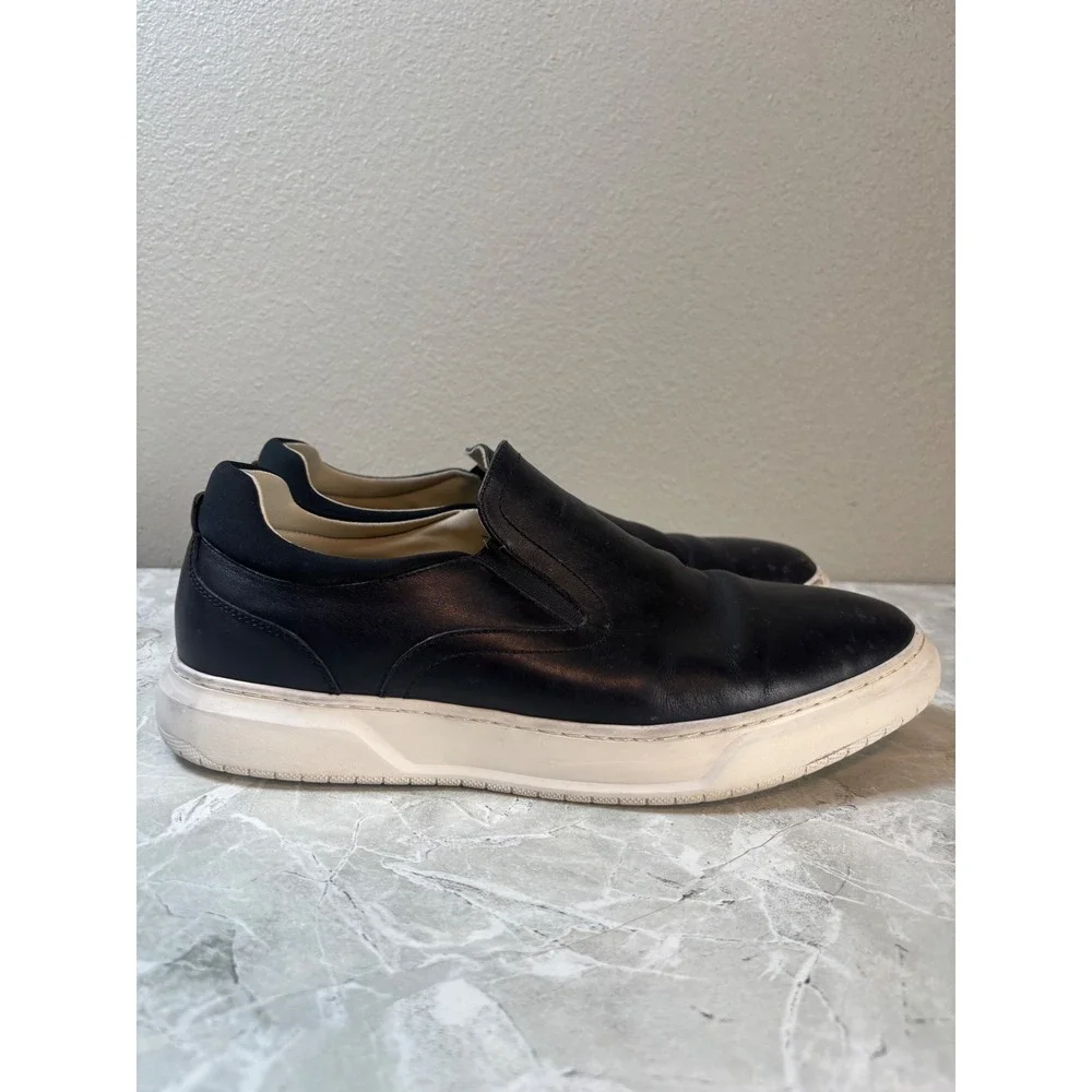 Florsheim Mens Black Leather Comfortech‎ Plain Toe Slip On Loafers 11M